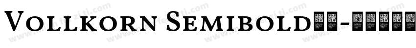 Vollkorn Semibold字体字体转换
